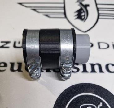 Zündapp Ansaugrohr 276-04.108 für KS 50 mit Bing 19 Vergaser inklusive Maßgenauer Ansauggummi + NORMA Schellen !